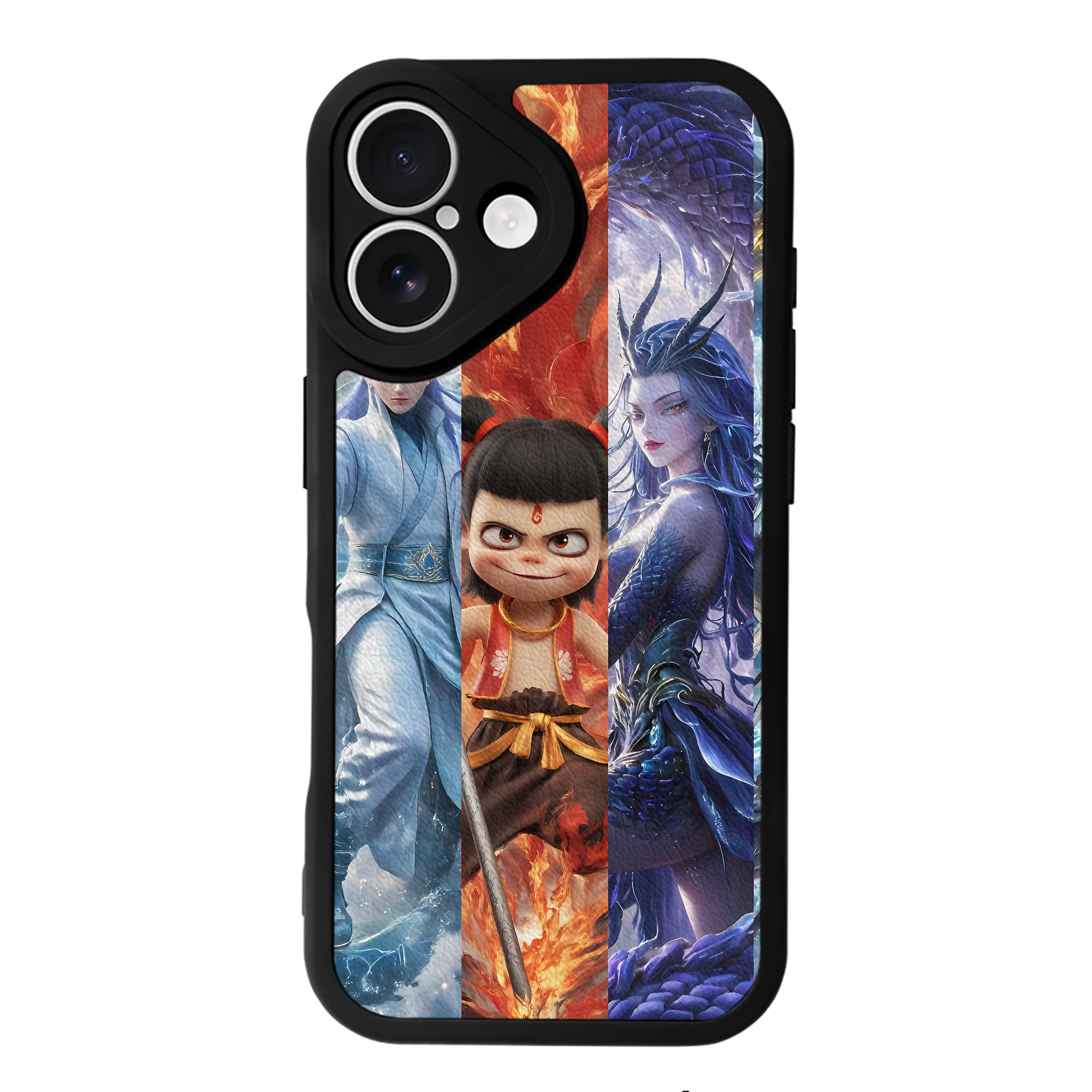 （画像用） Ne Zha 2 ナタ 魔童の大暴れ 【iPhone 16シリーズ対応】シリコンスマホケース（レザー調） 材質：シリコン